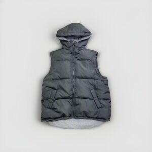 Brandon Thomas Survival Gear Puffer Vest Hooded Black Zip Up Men's Size M